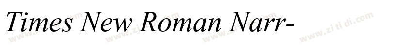 Times New Roman Narr字体转换